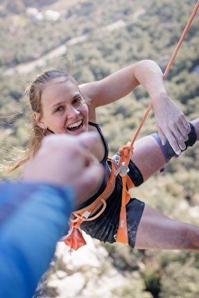 Eva Hammelmüller - Eva Hammelmüller celebrating 'Esclatamàsters' (9a) at Perles in Spain