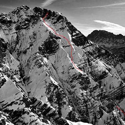 Dolomiti sci ripido - Col Becher 2444m (Dolomiti), Parete Ovest - Francesco Vascellari e Loris De Barba