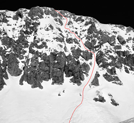 Dolomiti sci ripido - Ombretta Occidentale 2998m (Dolomiti), Parete Est - Francesco Vascellari