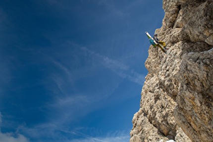 Dolomiti sci ripido 2024 - Spallone Sassolungo, Dolomiti (Loris De Barba, Francesco Vascellari 28/05/2024)