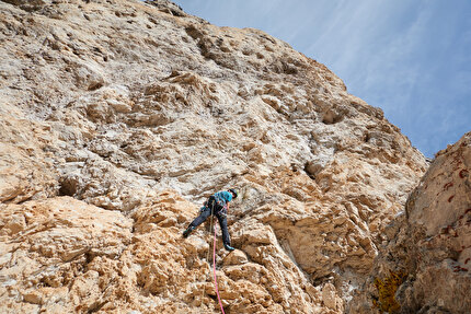 Seconda Pala di San Lucano, Dolomiti, Martin Dejori, Titus Prinoth, Alex Walpoth - L'apertura di 'Un Mondo a parte' sulla Seconda Pala di San Lucano, Dolomiti (Martin Dejori, Titus Prinoth, Alex Walpoth 27-29/10/2024)