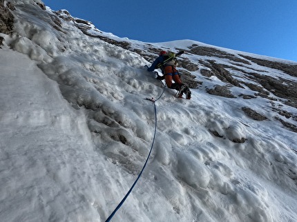 New mixed climb on Monte Vigna Vaga, Bergamo Alps, Italy