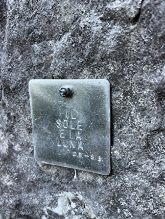 Transatlantico, Valle del Sarca - Plaque at the 'Il sole e la luna', Transatlantico, Valle del Sarca Transatlantico, Valle del Sarca - Plaque at the 'Il sole e la luna', Transatlantico, Valle del Sarca