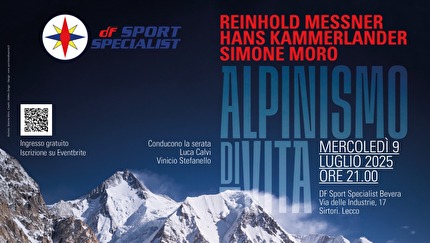 Serata Reinhold Messner, Hans Kammerlander e Simone Moro a Bevera (Lecco)