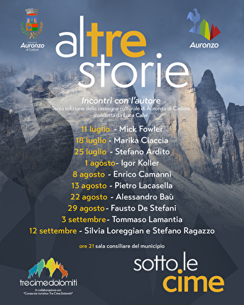 AlTre Storie… sotto le Cime, ritorna ad Auronzo di Cadore la rassegna condotta da Luca Calvi