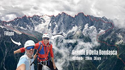 'Grande U' skyline enchainment in Val Bondasca completed by Benjamin Bosshard & Filippo Sala