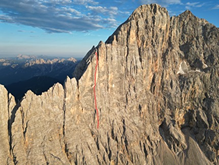 Pilastro Renato, grande nuova via sulla Nord-Ovest della Civetta (Dolomiti)