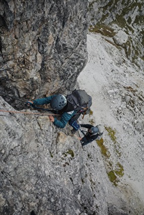 Ferrata delle Scalette Torre di Toblin, Tre Cime di Lavaredo, Dolomiti - Via Ferrata delle Scalette on Torre di Toblin, Tre Cime di Lavaredo, Dolomites Ferrata delle Scalette Torre di Toblin, Tre Cime di Lavaredo, Dolomiti - Via Ferrata delle Scalette on Torre di Toblin, Tre Cime di Lavaredo, Dolomites