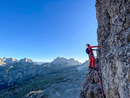 Via Cassin - Ratti, Cima Ovest di Lavaredo, Tre Cime di Lavaredo, Dolomites - Simon Kehrer climbing the Via Cassin - Ratti, Cima Ovest di Lavaredo, Tre Cime di Lavaredo, Dolomites Via Cassin - Ratti, Cima Ovest di Lavaredo, Tre Cime di Lavaredo, Dolomites - Simon Kehrer climbing the Via Cassin - Ratti, Cima Ovest di Lavaredo, Tre Cime di Lavaredo, Dolomites