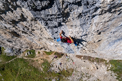 Andrea Milani makes first ascent of Affinità Elettive at Capanna Bill, Dolomites