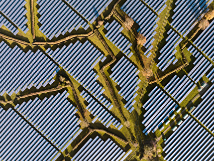 Wildlife Photographer of the Year Nuveen People's Choice Award 2026 - Solar Waves by Francesco Russo (UK/Italy): Rows of solar panels stretch across the landscape like ripples on a water’s surface. Wildlife Photographer of the Year Nuveen People's Choice Award 2026 - Solar Waves by Francesco Russo (UK/Italy): Rows of solar panels stretch across the landscape like ripples on a water’s surface.