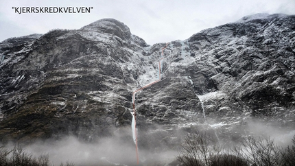 Kjerrskredkvelven, ripetizione della grande cascate di ghiaccio norvegese per Scherer e Schmitt
