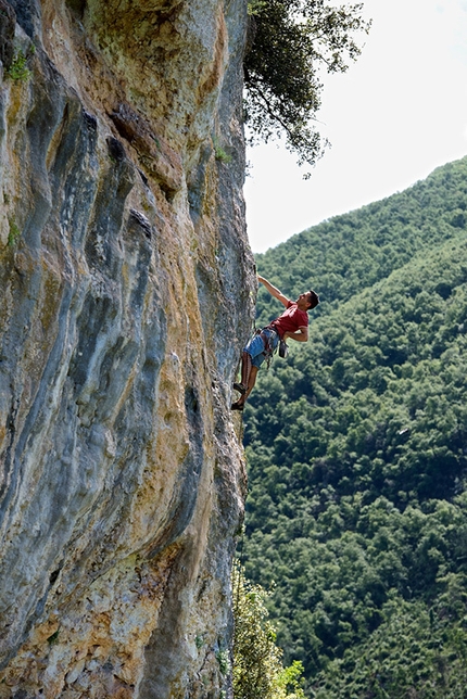 Climbing at Subiaco in the Valle dell’Aniene, Italy