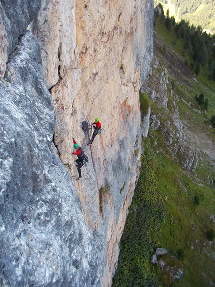 Corso aspiranti guida alpina 2013 - 2014 - Modulo roccia in Dolomiti: Via Franz alle Mesule