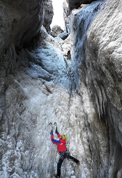 Dlacion de Frea, nuova via di ghiaccio e misto sul Sella