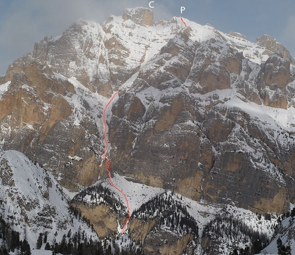 Canale sud delle Conturines: prima discesa con gli sci per Tremolada e Oberbacher