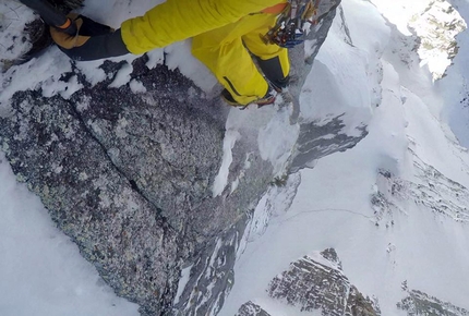 David Lama solo first ascent of Hohe Kirche Nord Pfeiler in Valsertal