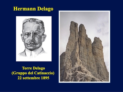 L'Alba dei Senza Guida, Paolo Ascenzi, Alessandro Gogna  - Hermann Delago: Torre Delago (Gruppo del Catinaccio) 22/09/1895