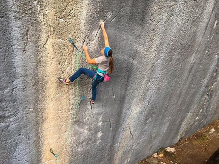 Anna Stöhr climbs her hardest at Arco, Italy