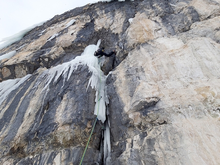 Vallunga, Dolomiti - Simon Messner e Martin Sieberer aprono Seitensprung in Vallunga, Dolomiti