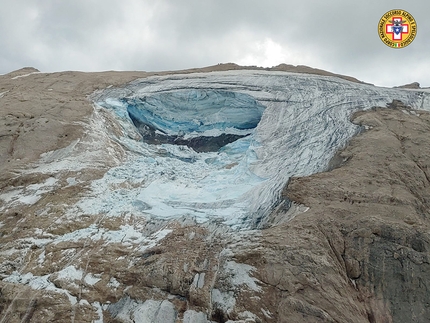 Marmolada Avalanche Dolomites - The huge glacier collapse on Marmolada in the Dolomites on 03/07/2022