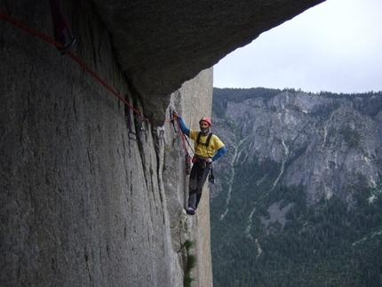 The Nose El Capitan - The Nose: Igor Koller at the belay after the Great Roof.