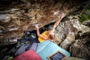 Elisa Lauretano primo 8B boulder con Black Mamba in Val Pellice