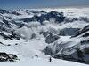 First ski descent of Dragon's Back on Mt Elie de Beaumont in New Zealand